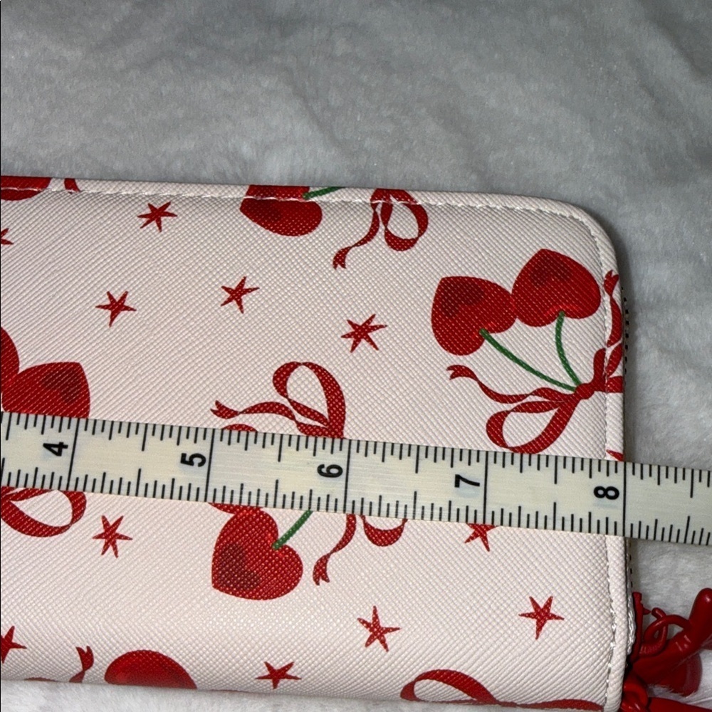 Cherry Print Wallet with Red Strap - Picture 8 of 9